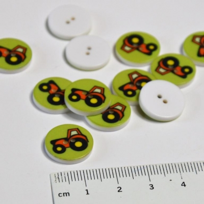 Kinderknopf "Traktor" | grün